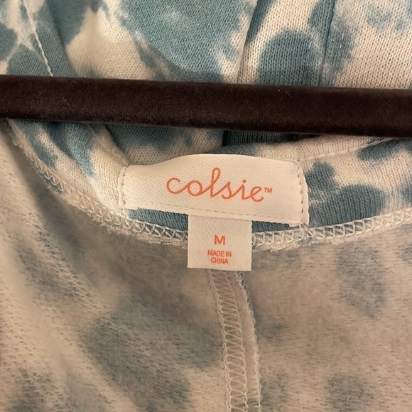 Colsie women’s medium 8 10 jumper overall romper tie dye casual crop ankle green - Picture 6 of 10